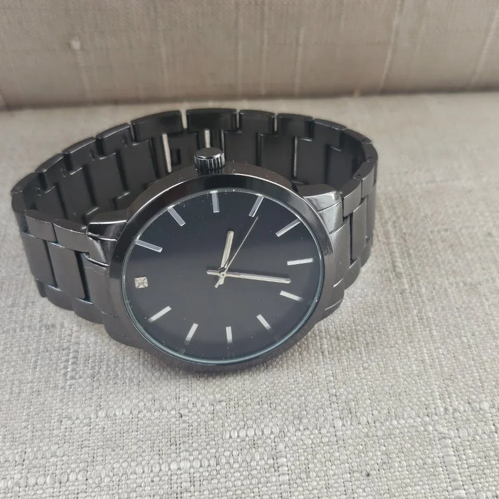 FMD Men Watch Black Tone Analog Wrist Watch